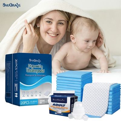 Incontinentieverzorging Absorberend vloerbedekking voor volwassenen SnuGrace Medisch 4voudige hygiënische onderkleding