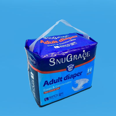 Ziekenhuis hoge absorptie gedrukte luiers voor volwassenen met zachte Nowoven Frabic Top plaat