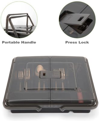 Stroomlijn uw keuken laden met Flatware Tray en Draagbare bestek houder Combo