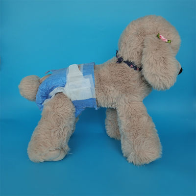 Gepersonaliseerde blauwe grote honden luier voor huisdieren 3D Leak Prevention Channel