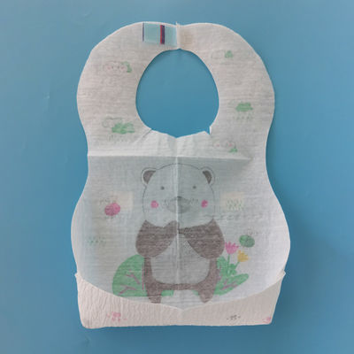 Geprinte niet-geweven stoffen wegwerpwaterdichte eetbibs voor kinderen en baby's