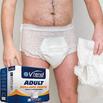 Soft Breathable Nowoven Frabic Top Sheet Adult Pull Up Softball Broek OEM Direct Deal