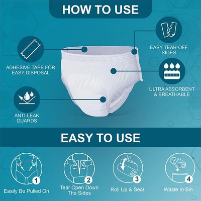 Soft Breathable Nowoven Frabic Top Sheet Adult Pull Up Softball Broek OEM Direct Deal