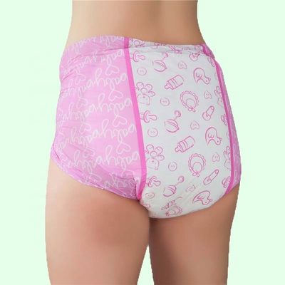 Gezonde eenmalige ABDL adult luier fluff pulp en schattige cartoon print inbegrepen