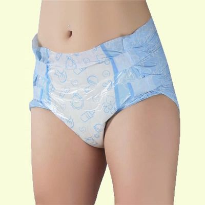 Hoge absorptie 800 ml-1500 ml ABDL Adult luier op maat schattig ontwerp met fluff pulp