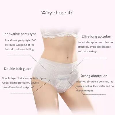 OEM-ODM Wegwerpbroek voor de menstruatie voor ademende vrouwenbroek lekvrije ondergoed