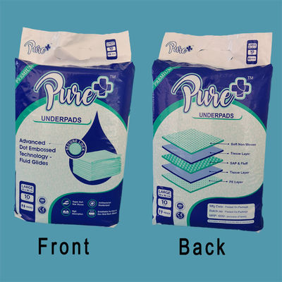 Gepersonaliseerde kleur 5voudige kern 60x90 Absorberend Pad Incontinentie Onderkleding Katoen Chirurgisch Pad