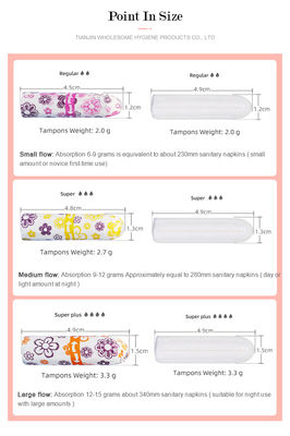 Volwassenen Private Label Biologische katoen Clean Point Tampons voor vrouwelijke gezondheidszorg product