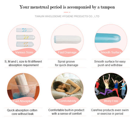 Volwassenen Private Label Biologische katoen Clean Point Tampons voor vrouwelijke gezondheidszorg product