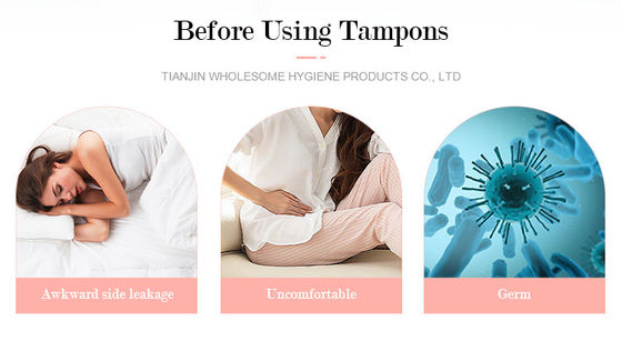 Volwassenen Private Label Biologische katoen Clean Point Tampons voor vrouwelijke gezondheidszorg product