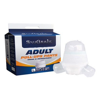 Plain Woven Disposable Adult Diaper Underwear Pant Style met Leak Guard Technology
