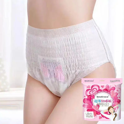 Niet-geweven stof Fluff Pulp SAP Vrouwen overnacht menstruatie broek voor maximale absorptie