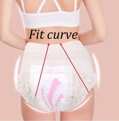 Niet-geweven stof Fluff Pulp SAP Vrouwen overnacht menstruatie broek voor maximale absorptie