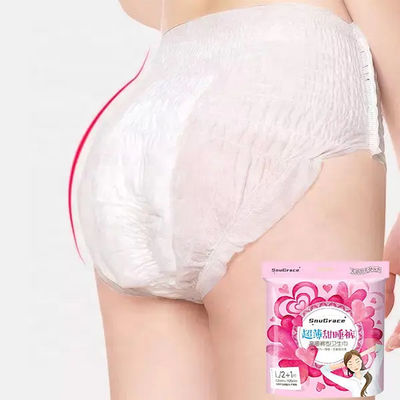 Niet-geweven stof Fluff Pulp SAP Vrouwen overnacht menstruatie broek voor maximale absorptie