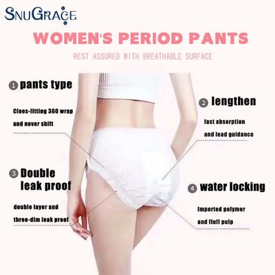 Comfortabele katoenen menstruele onderbroek voor vrouwen