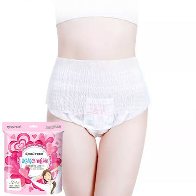 Ademloze, droogverzorgende, wegwerpbroek voor vrouwen, superabsorberend en biologisch